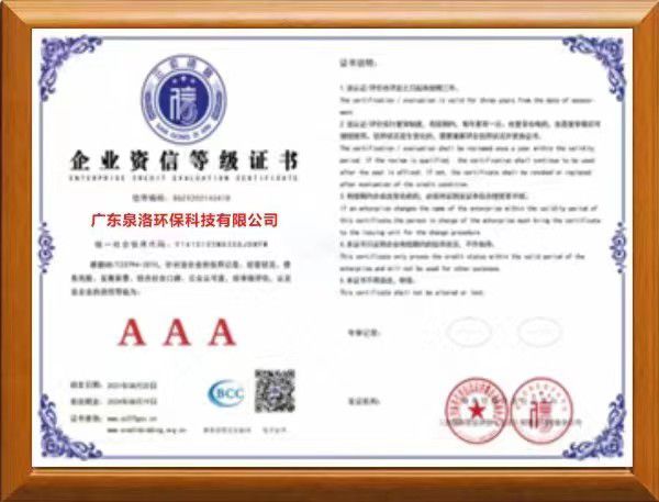 企业资信等级证书